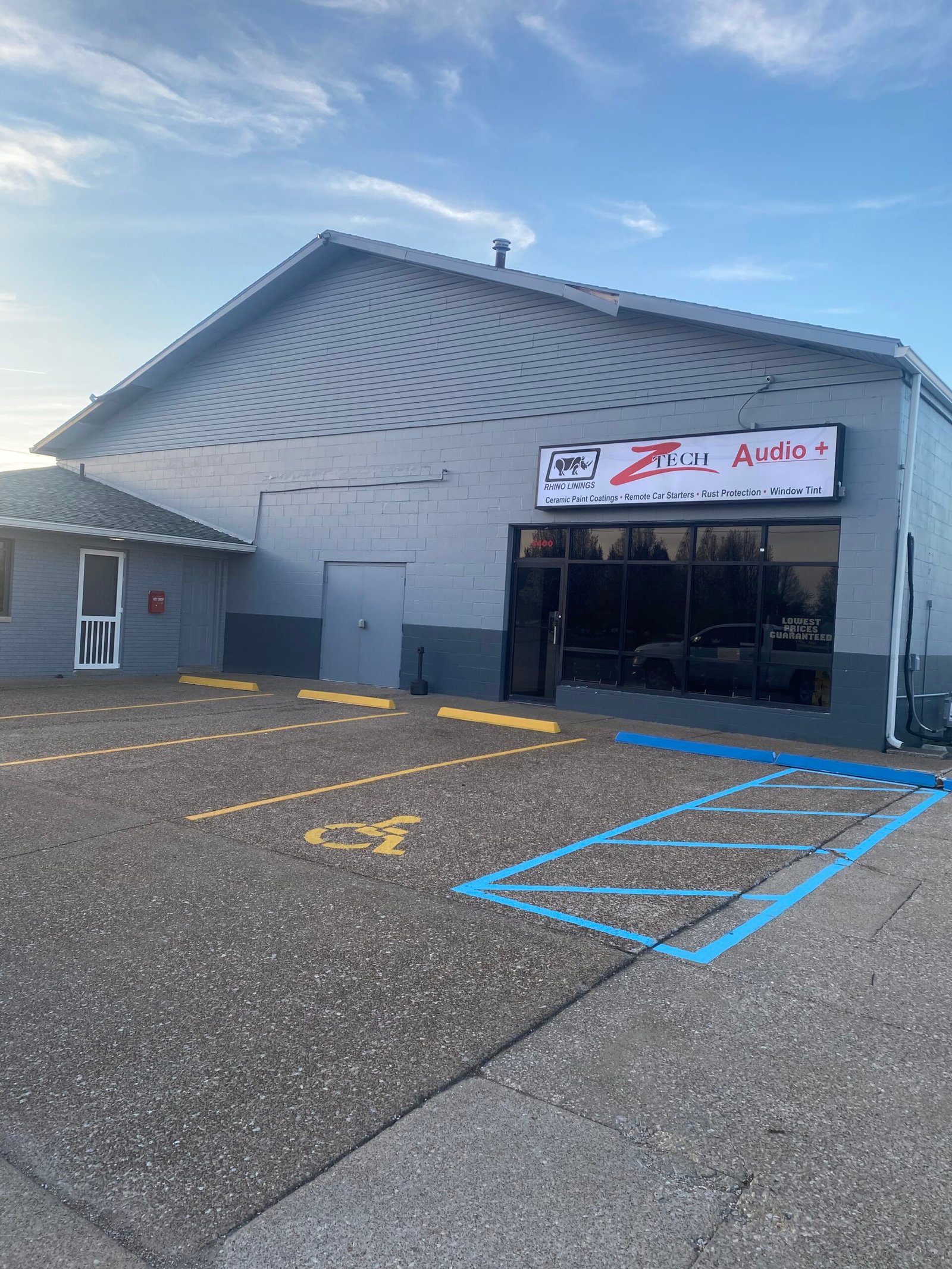 Asphalt Paving in Evansville, IN Fresh parking lot striping at ZTech Audio in Evansville Indiana
