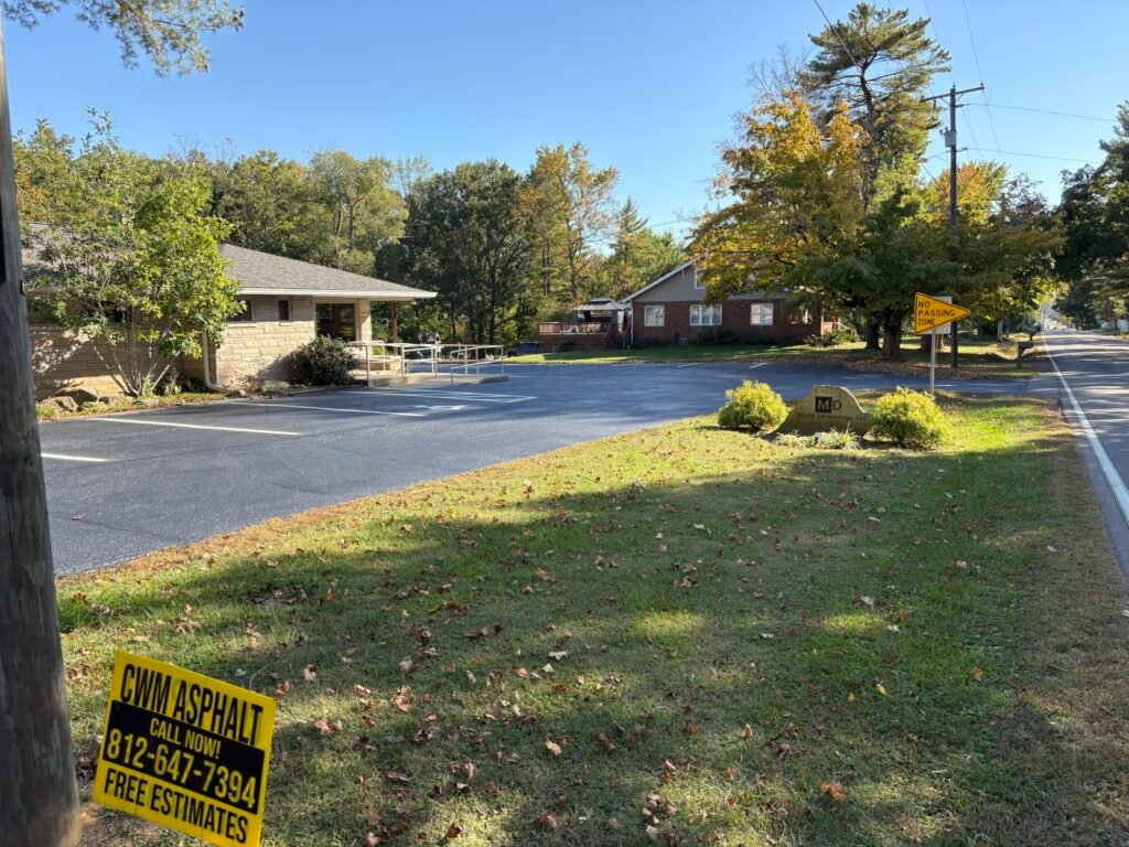 Morris Dermatology asphalt project in Princeton, Indiana